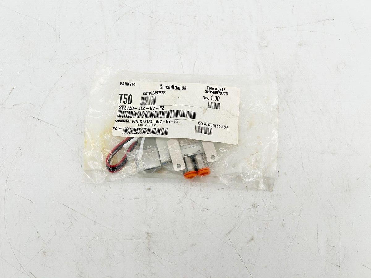 SMC SY3120-5LZ-N7-F2 Pneumatic Solenoid Valve 5 Port 24V 300mm Plug Connector 2
