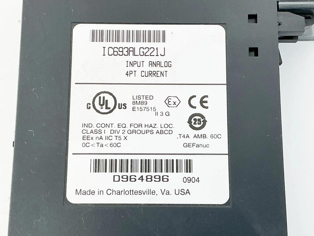 Used GE Fanuc IC693ALG221J PLC Analog Input PLC Module 4PT Current