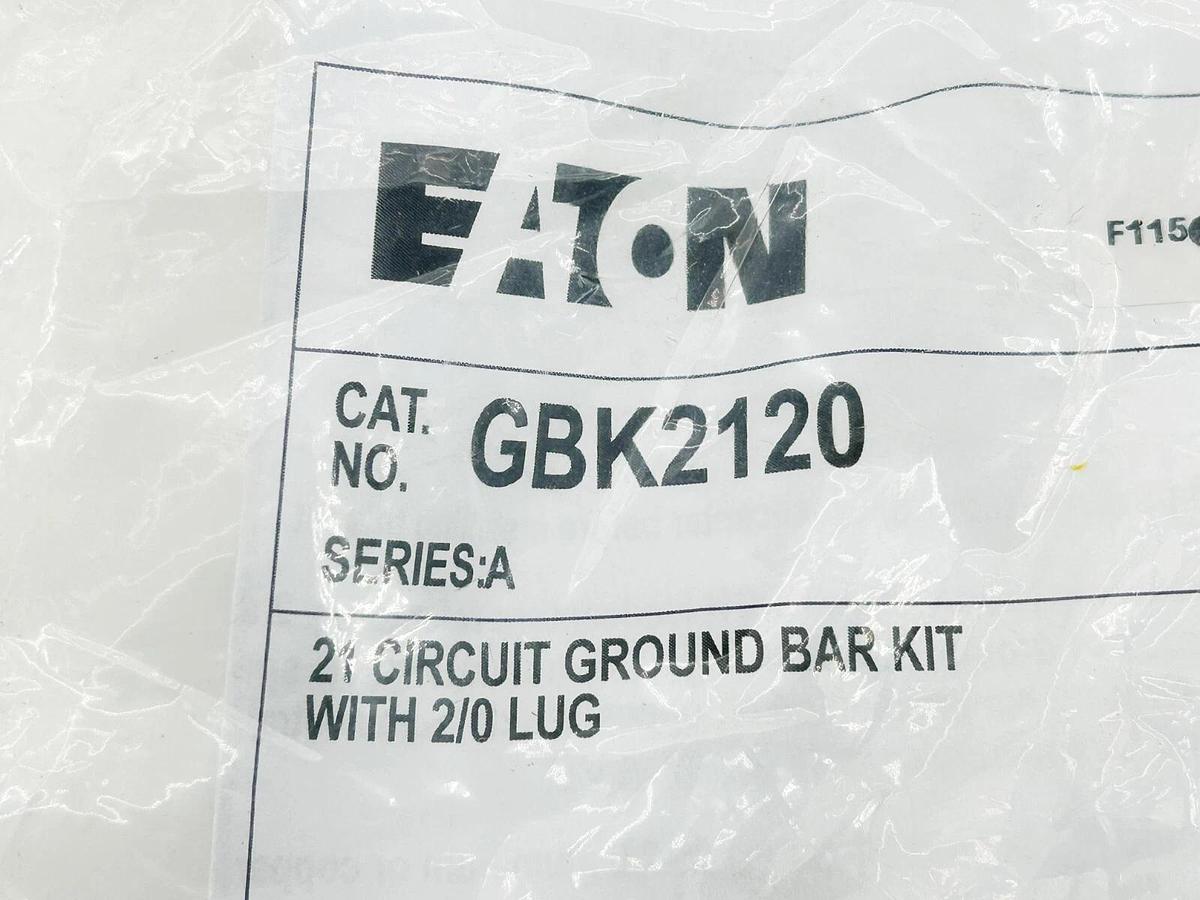 New Eaton GBK2120 Circuit Ground Bar 21 Terminals 2/0 Lug 3/4" CH Series