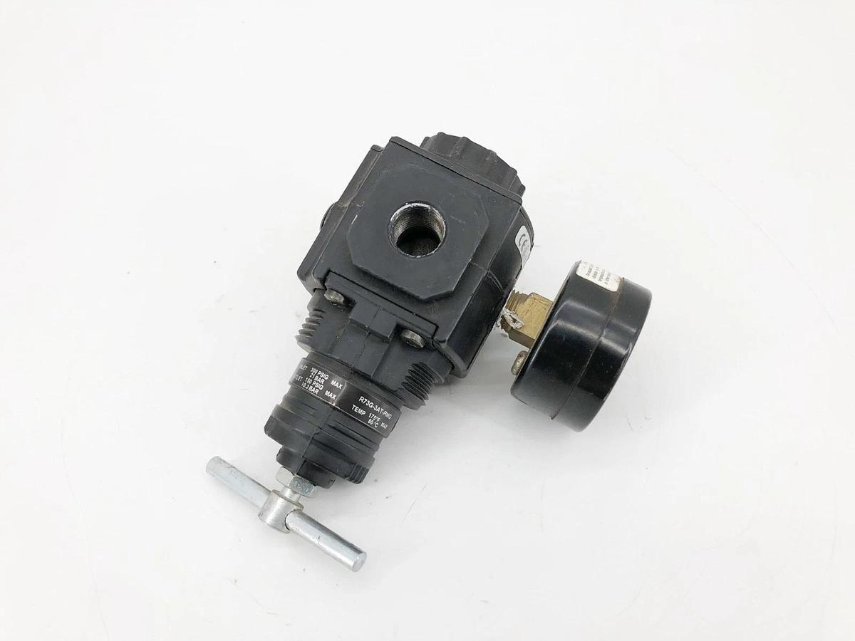 Used Norgren R73G-3AT-RMG Regulator Valve with Gauge 300psi Max 1/4" NPT 20-160psi