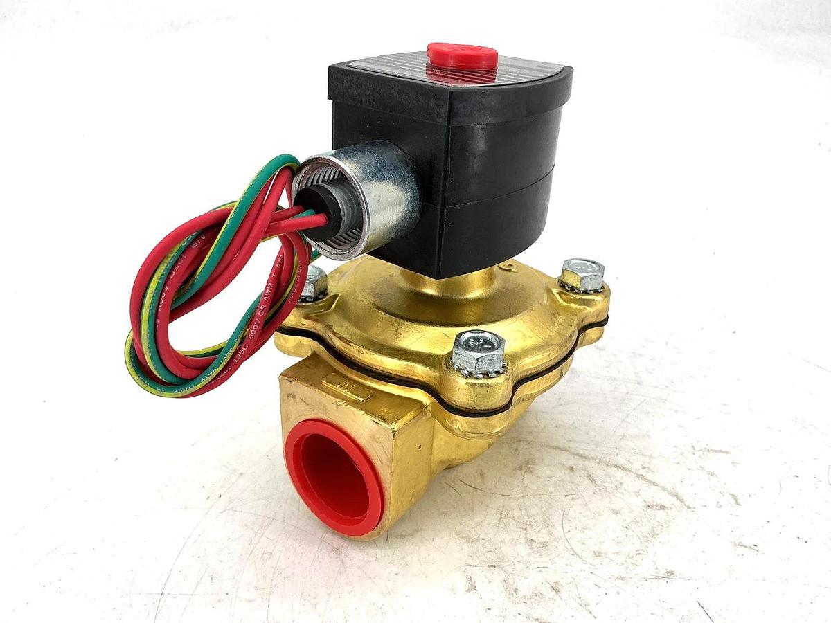New Asco EF8210G054 120VAC Solenoid Valve 2-Way 150PSI 1" Pipe 16.1W 5JC42