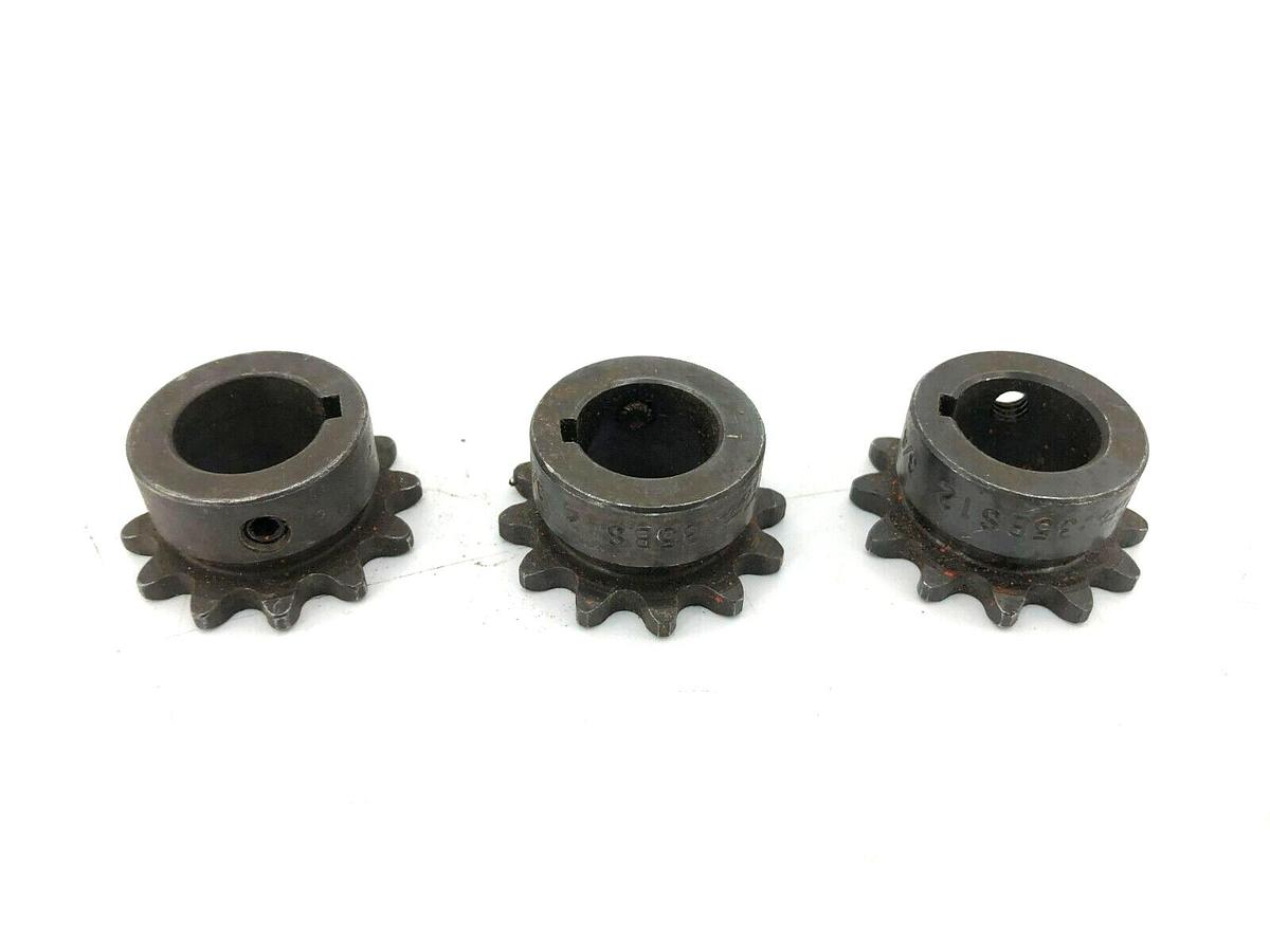 Lot of 3 New Martin 35BS12 Sprockets, 12 Teeth, 3/4" Bore