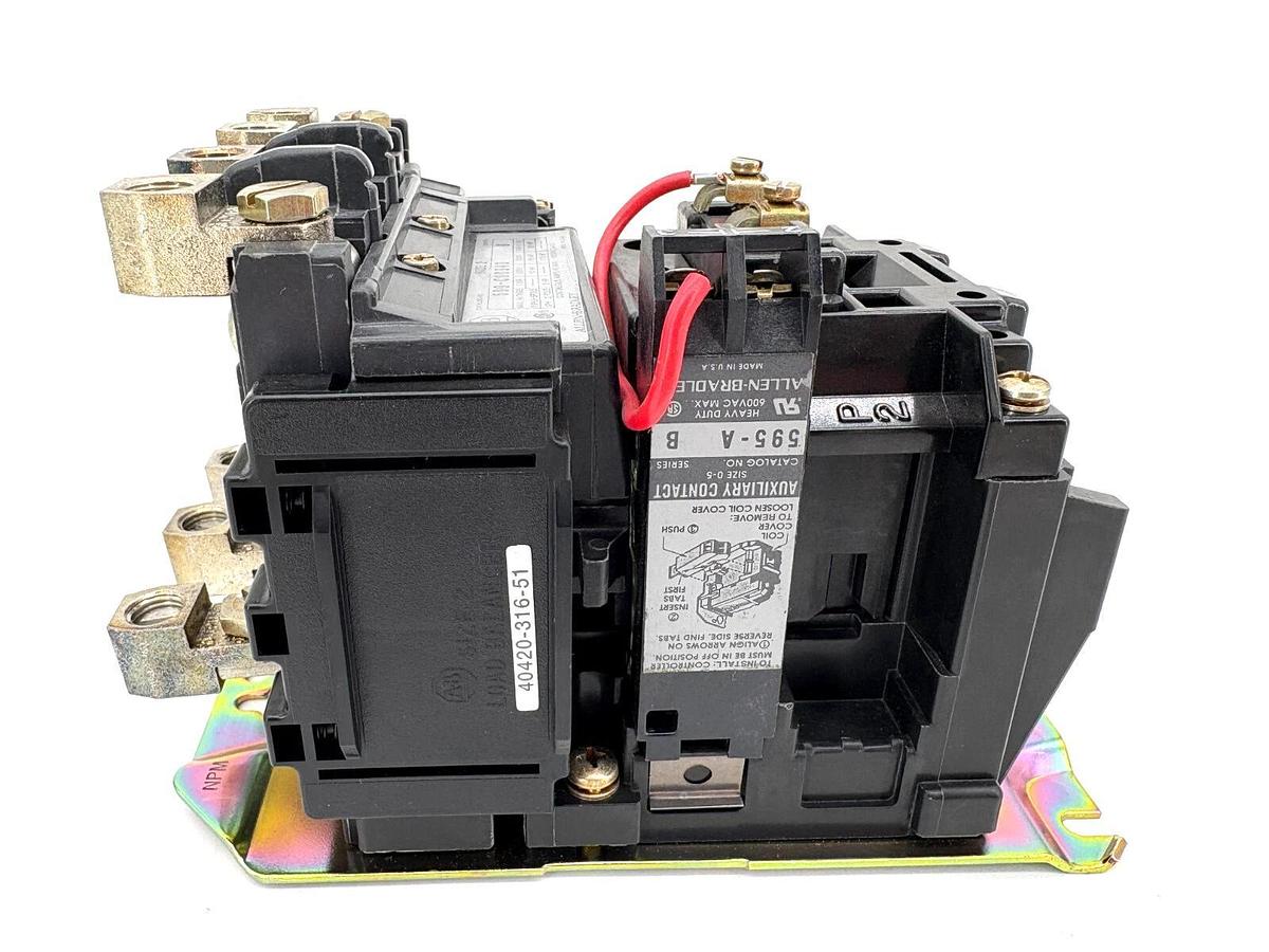 New Allen Bradley 500-COD940 Ser. B 3Ph Contactor 120V Coil NEMA Size 2 45A Max