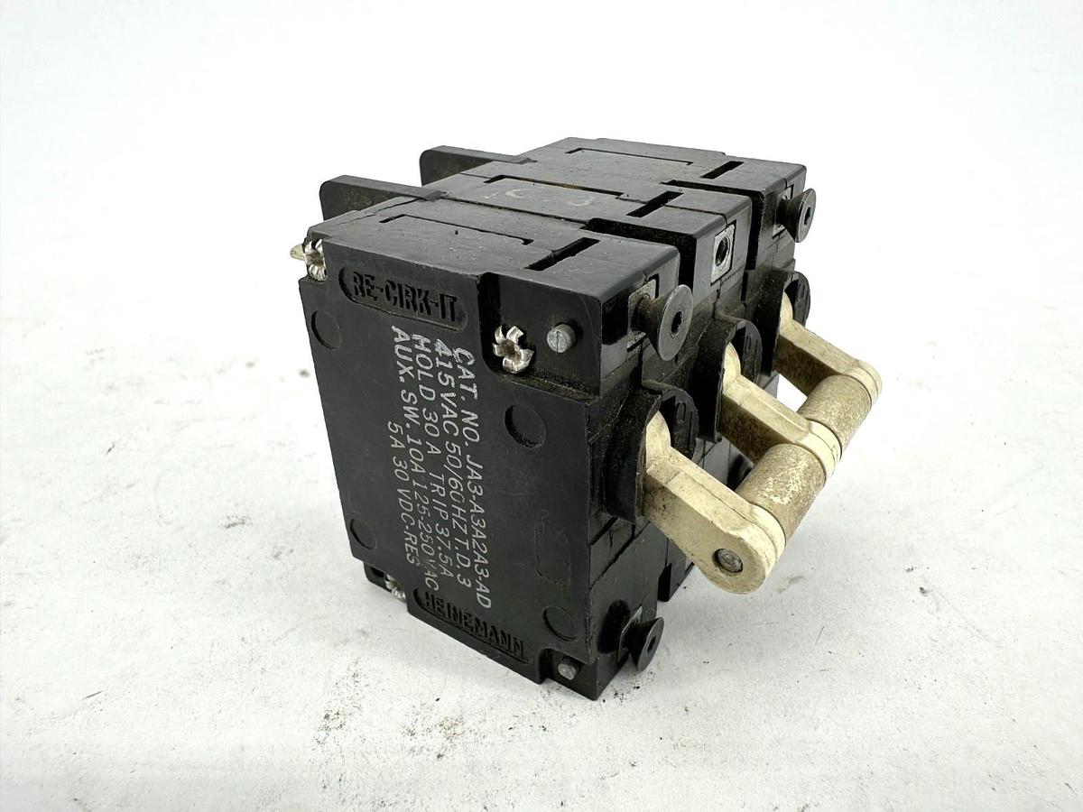Used Heinemann JA3-A3A2A3-AD Circuit Breaker 30A 415V 50/60HZ