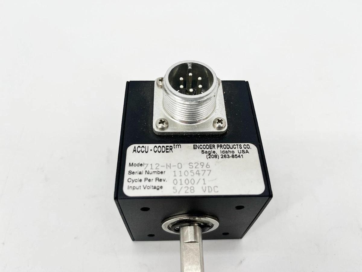 New Encoder Products Model 712-N-0 S296 Accu-Coder 0100/1 CPR 5/28VDC