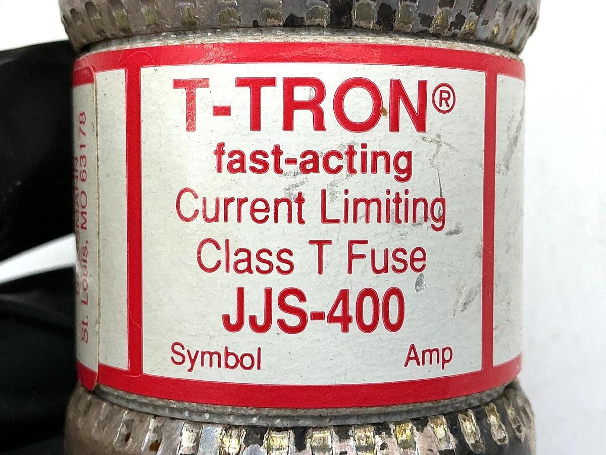 Used Bussmann JJS-400 T-Tron Fast-Acting Current-Limiting Class T Fuse 400A 600V