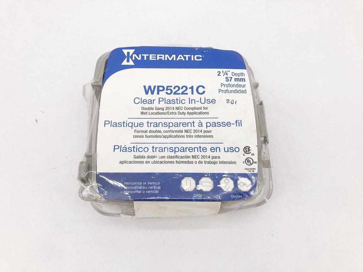 New Intermatic WP5221C Weatherproof Electrical Box 2-Gang Clear 2-1/4" Deep