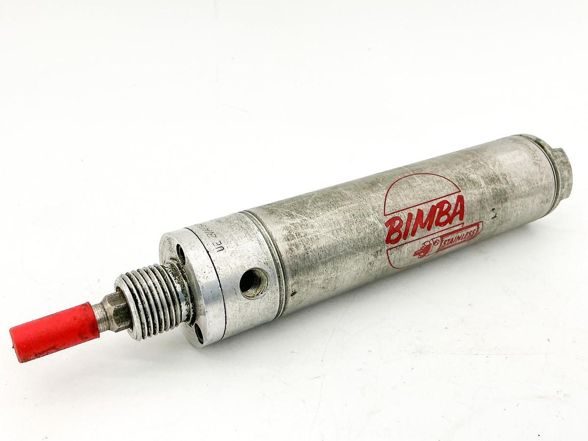 Used Bimba 174-DNR Pneumatic Cylinder 1-1/2" Bore 4" Stroke Stainless Steel