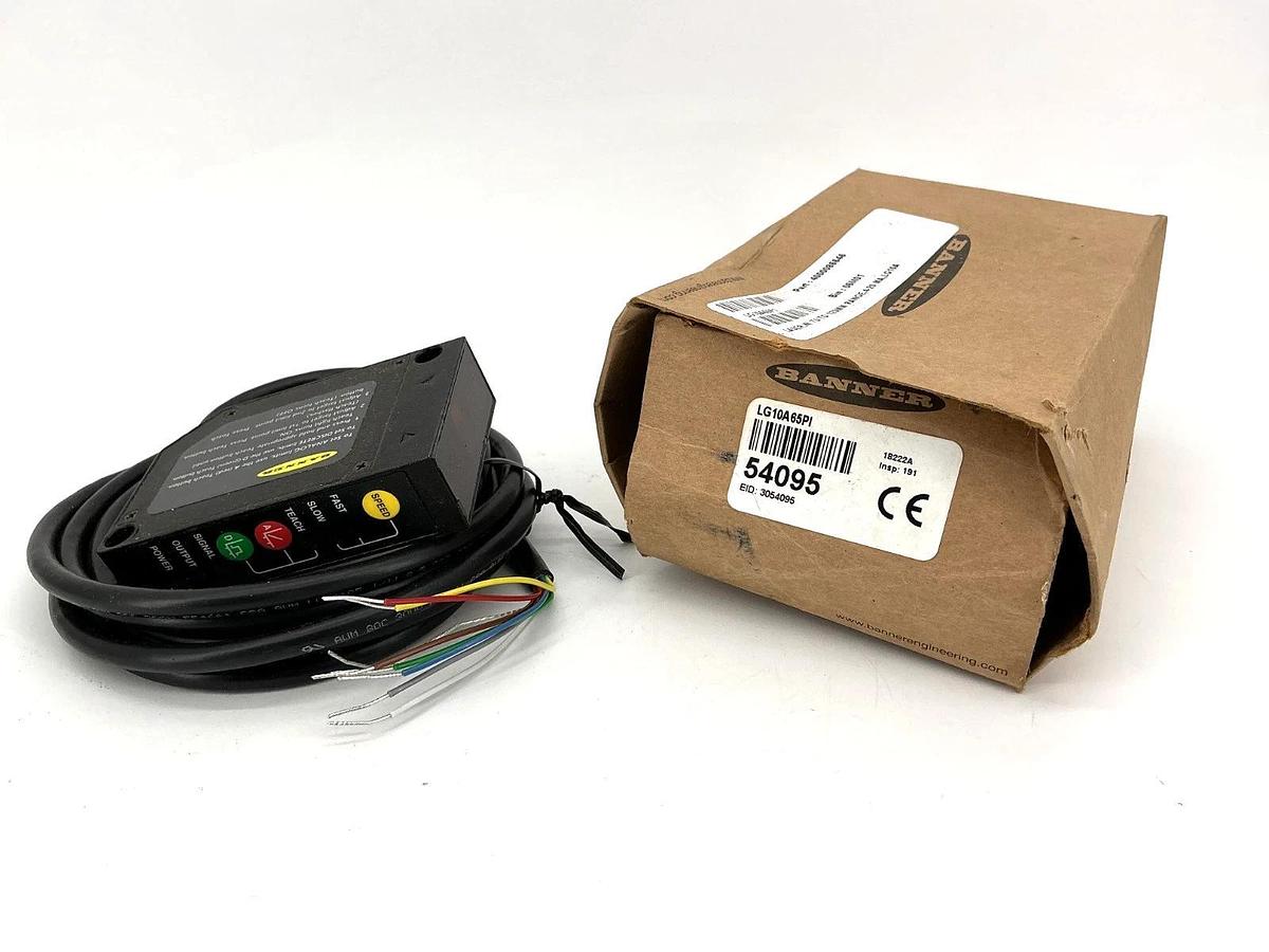 New Banner Engineering LG10A65PI Laser Gauging Sensor S: 75-125mm 8-Wire 54095
