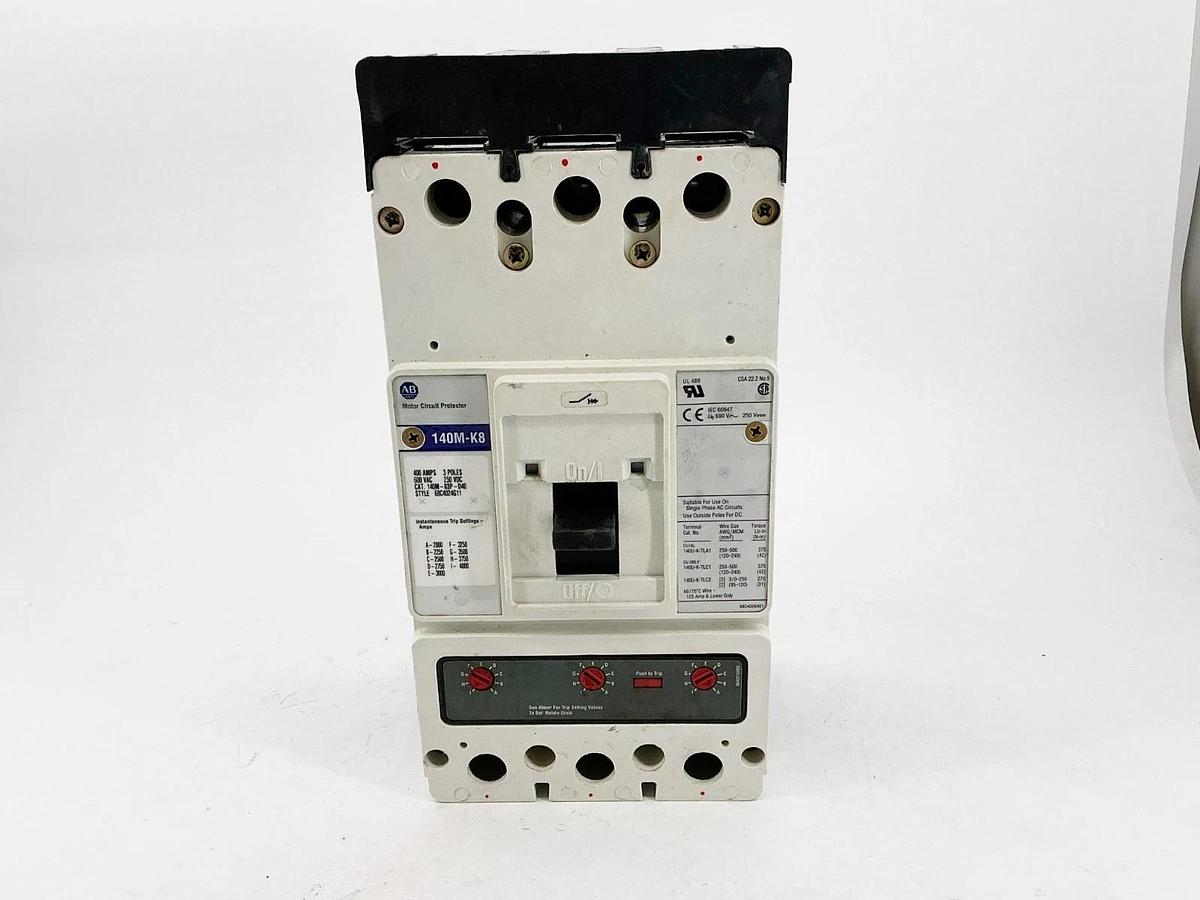 New Allen Bradley 140M-K8P-D40 Circuit Breaker 400A 3P 600Vac 250VDC - No Box