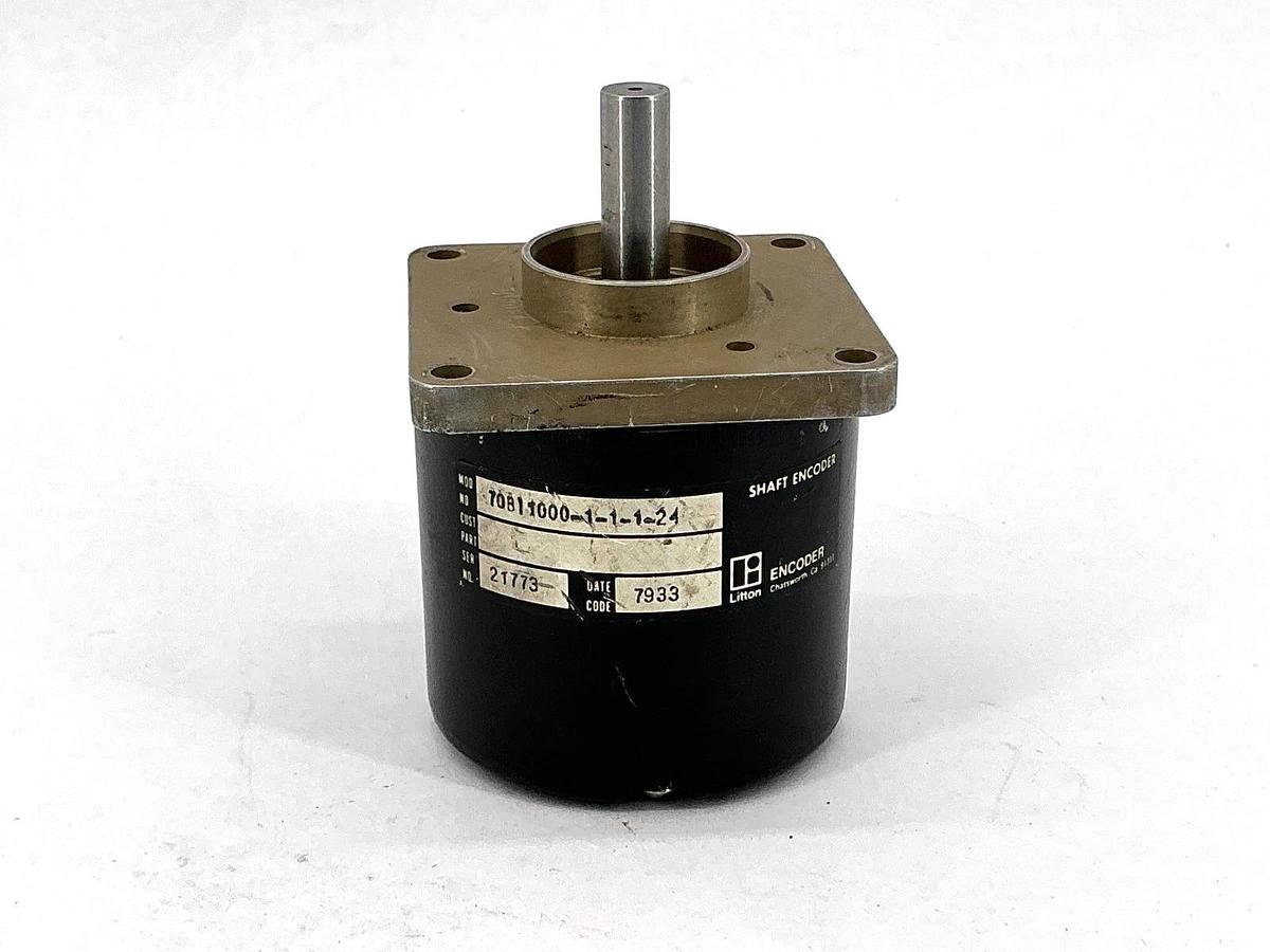 Used Litton Encoder 70BI1000-1-1-1-24 Shaft Encoder 7Pin