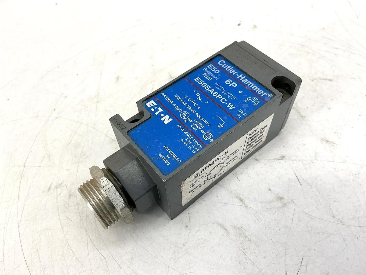 Used Eaton Cutler-Hammer E50SA6PC-W Ser B1 E50 Limit Switch 6-Pole 5-Pin