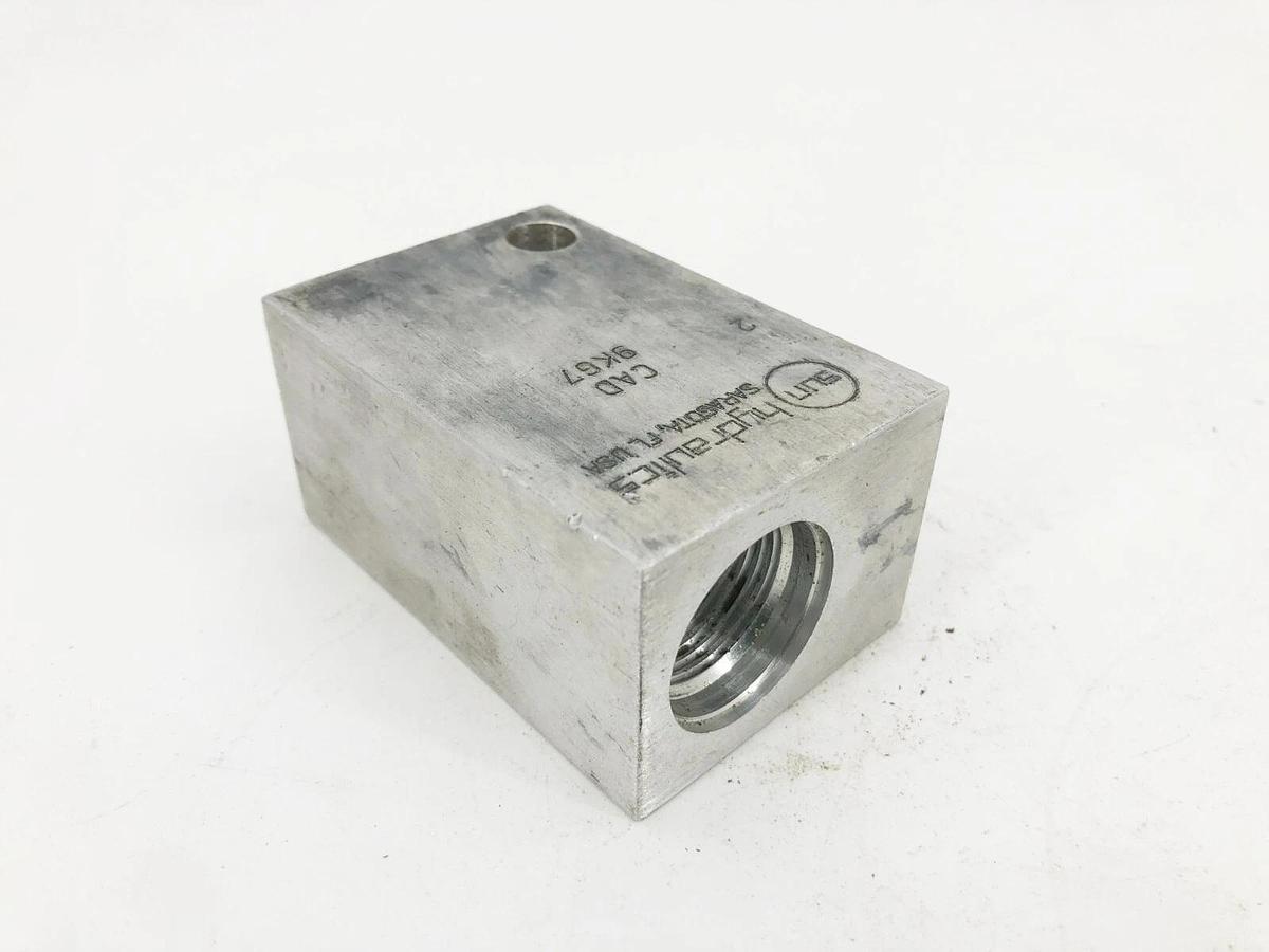 Used Sun Hydraulics CAD Hydraulic Valve Block Aluminum