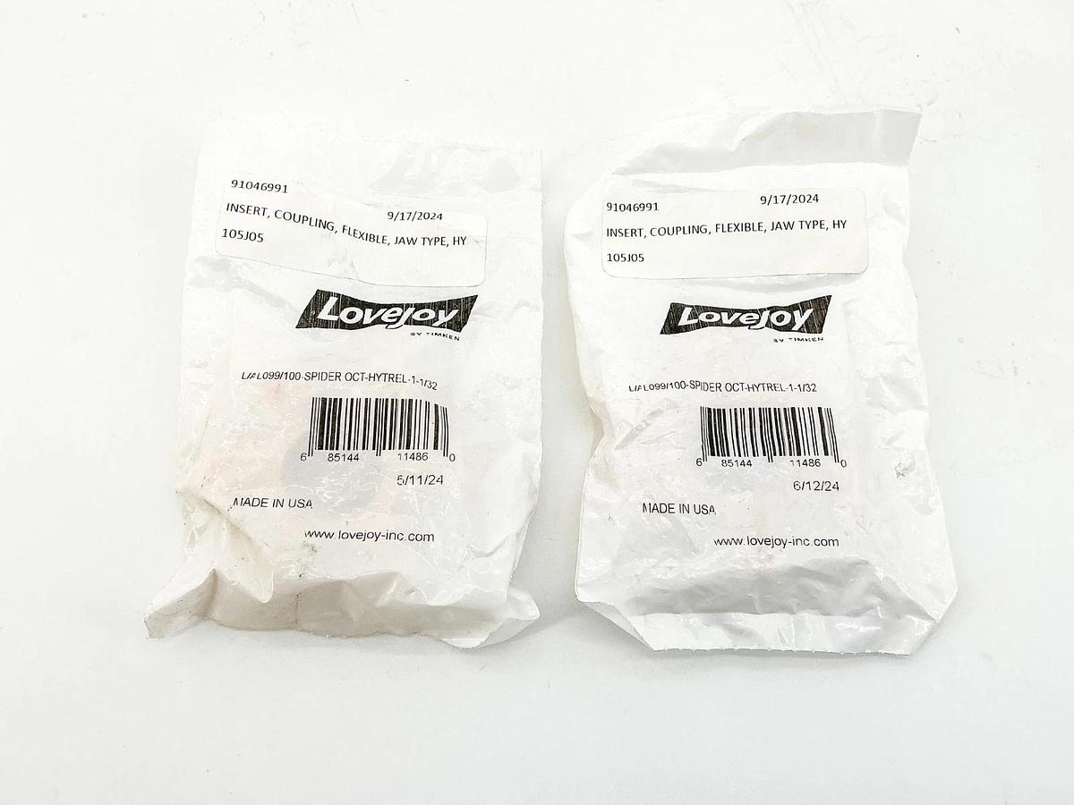 Lot of 2 New Lovejoy L/AL099/100 Hytrel Coupling Spider Insert 1-1/32