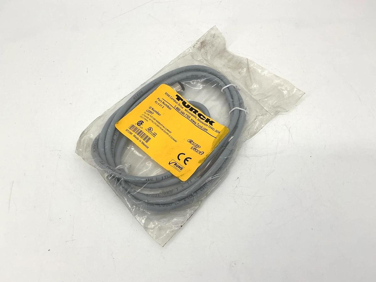Lot of 2 New Turck RS-4.4T-2 Euro Fast Cordset 4-Pin 4-Wire U2097