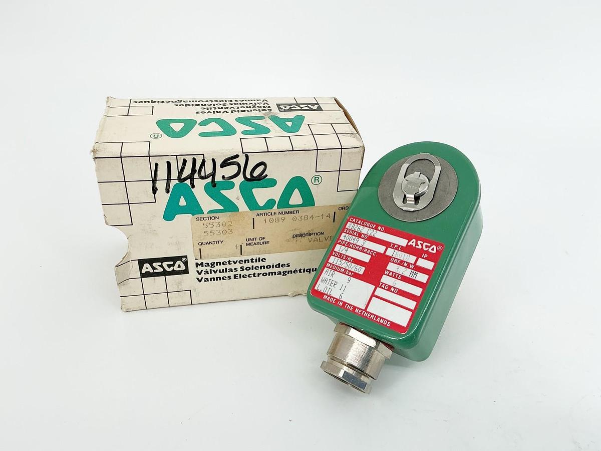 New Asco XB262 C22 Solenoid Valve 115V 50/60Hz 6W 1/4"
