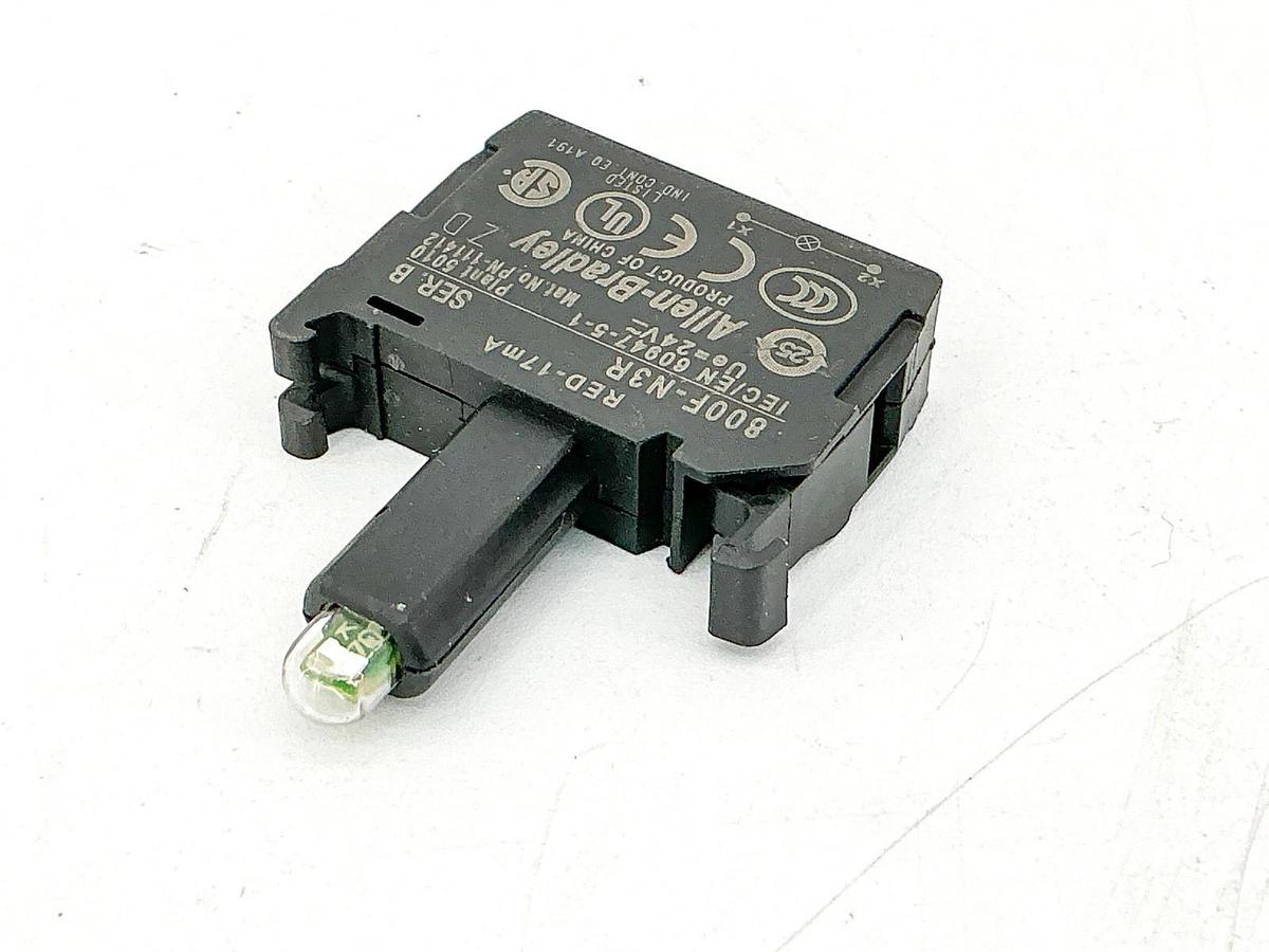 New Lot of 3 Allen Bradley 800F-N3R Light Module 24V Ser.B - No Box