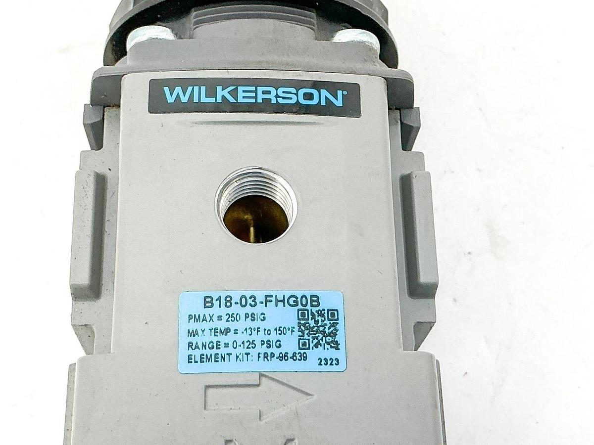 New Wilkerson B18-03-FHG0B Regulator Filter 0-125PSIG 3/8" NPT