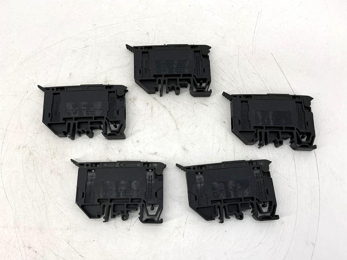 Used Lot of 5 Allen Bradley 1492-H7 Fuse Holding Terminal Block 1-Pole 500V