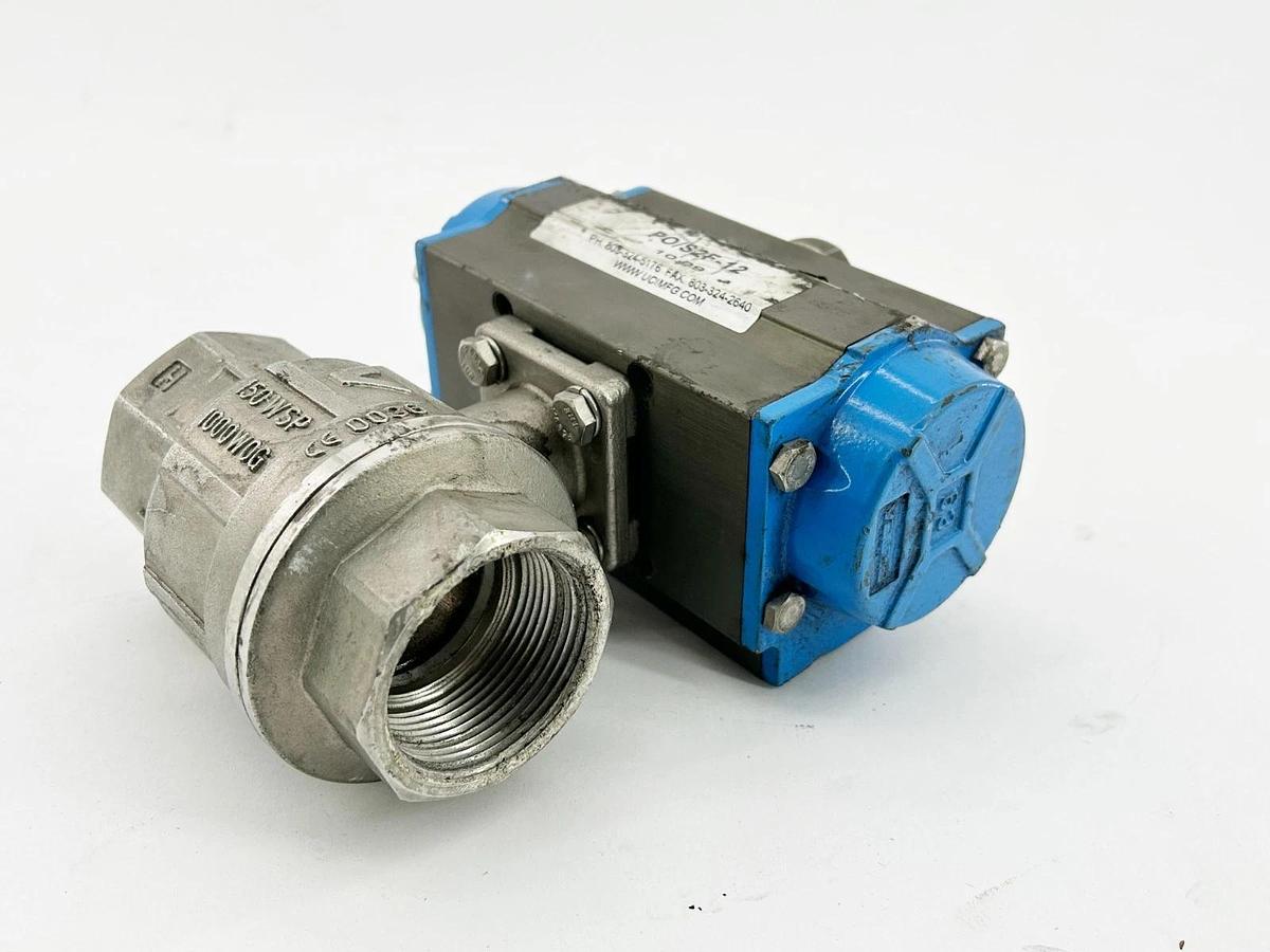 Used UCI PO/S2F-12 Stainless Steel Actuated Valve 150WSP 1000WOG 1-1/2"