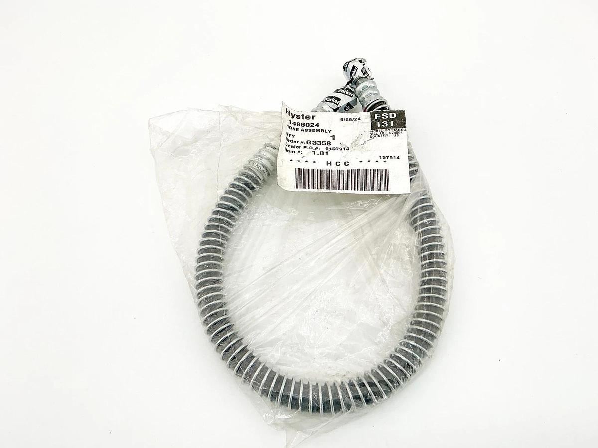 New Hyster 1496024 LP Gas Hose Assembly 350PSIG Parker SS23CG