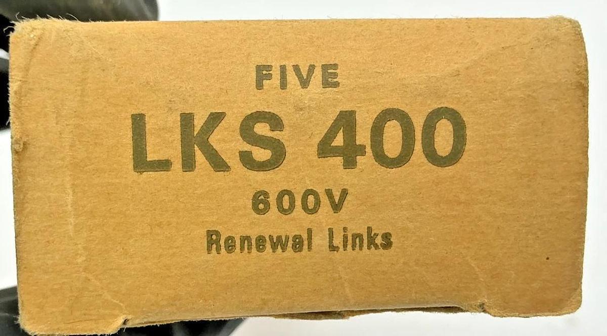 New Bussmann LKS-400 Renewal Links Superlag 600V LKS400 QTY 4 Per Box