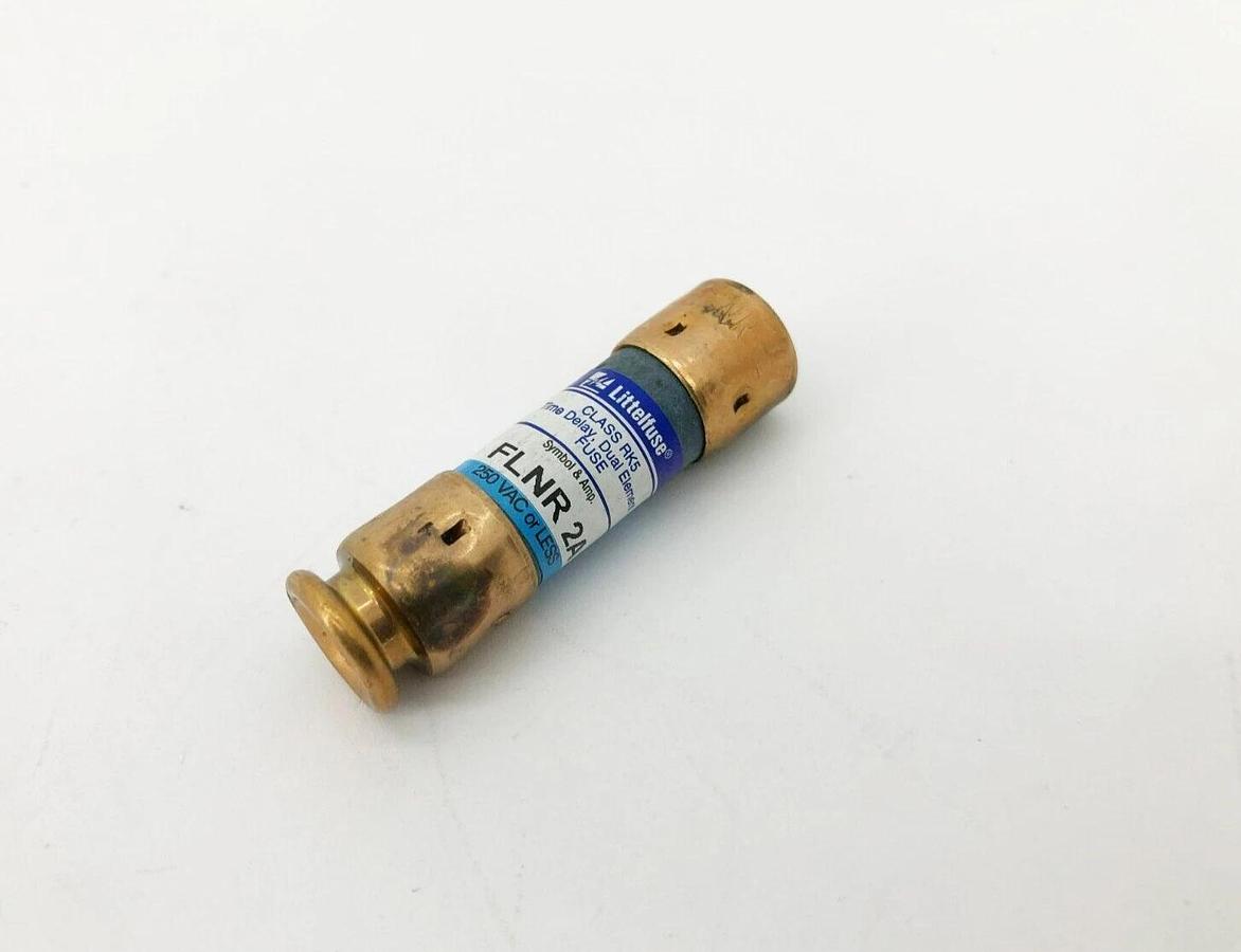 Lot of 5 New Littelfuse FLNR 2A Time Delay Fuses 250VAC 2A