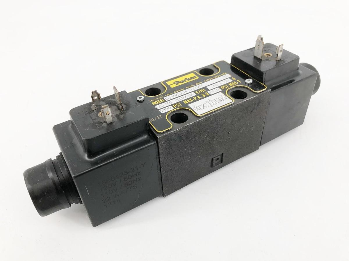 Used Parker D1VW004CNYWF Directional Valve 120V .46A 5000psi