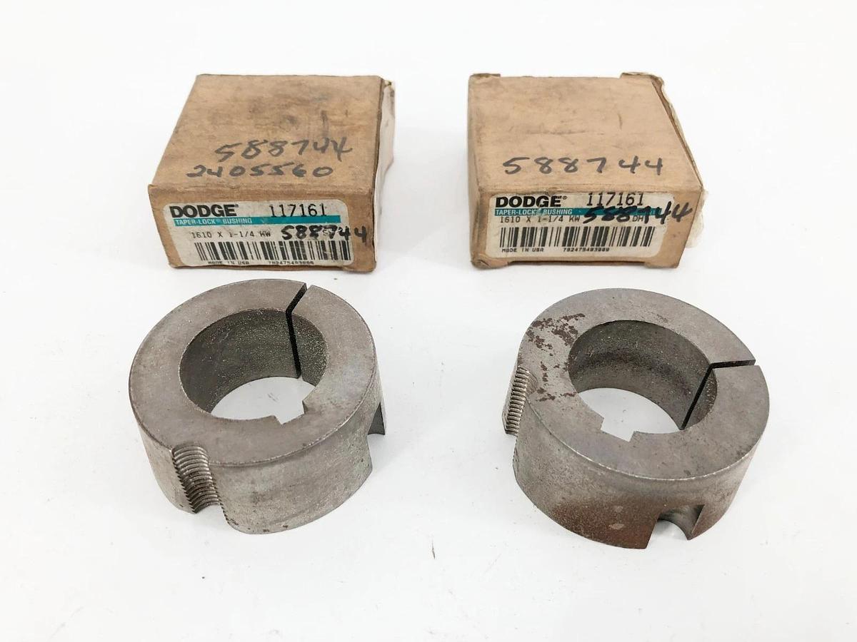 Lot of 2 New Dodge 1610 X 1-1/4 KW Taper Lock Bushings 117161