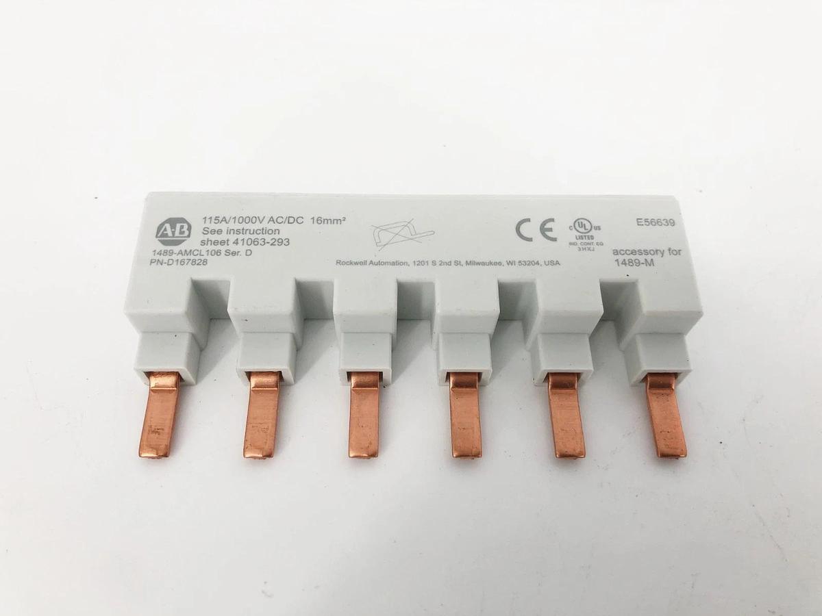 New Allen Bradley 1489-AMCL106 Ser. D Busbar 115A 1000VAC/DC - No Box