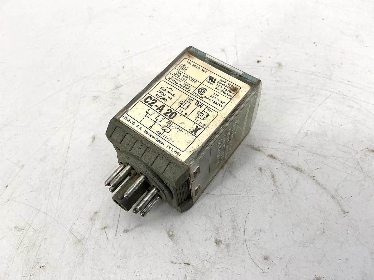 Used Lot of 3 Turck C2-A20X/120VAC Ser MR-C Power Relay 8-Pin 120V Coil 2P 10A 250V