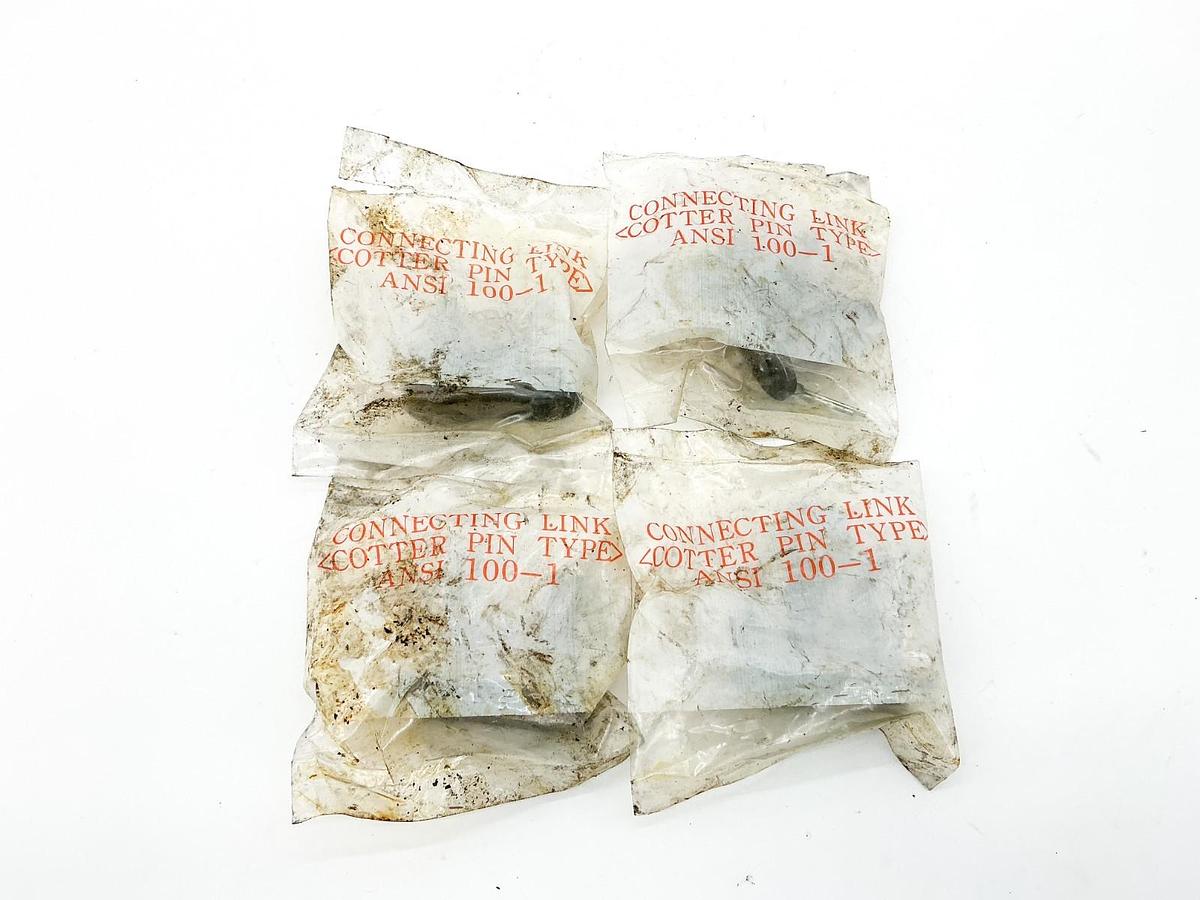New Lot of 4 ANSI 100-1 Roller Chain Connecting Link