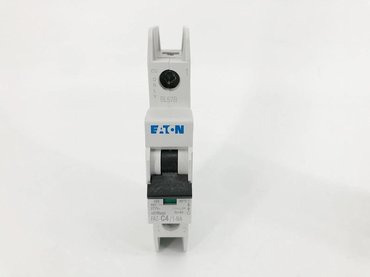 Box of 2 New Eaton FAZ-C4/1-NA Circuit Breakers 1 Pole 277V 4A