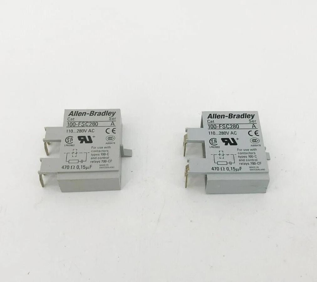 Used Lot of 2 AB Allen Bradley 100-FSC280 Ser. A Surge Suppressors 110-280VAC