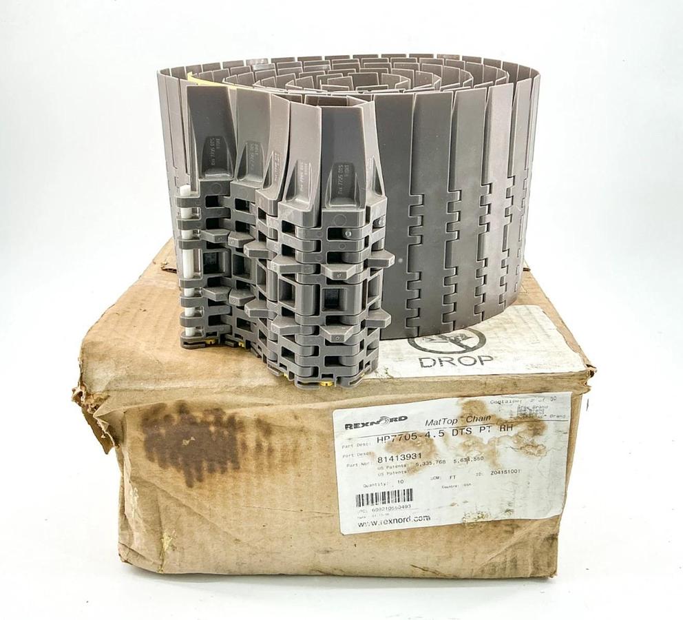 New Rexnord HP7705-4.5 DTS PT RH MatTop Chain 10FT 81413931