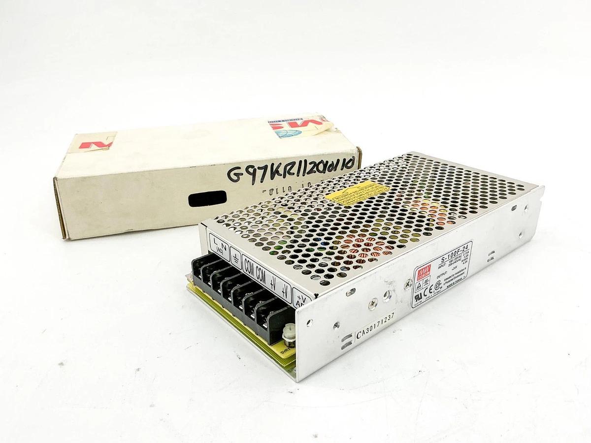New Mean Well S-100F-24 Power Supply Input 120V/240V 4.5A Output +24V