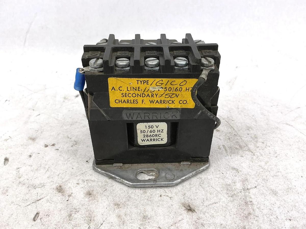 Used Warrick Controls Gems Sensors 1G1C0 Control Relay 2NO/1NC 115/150V 50/60HZ