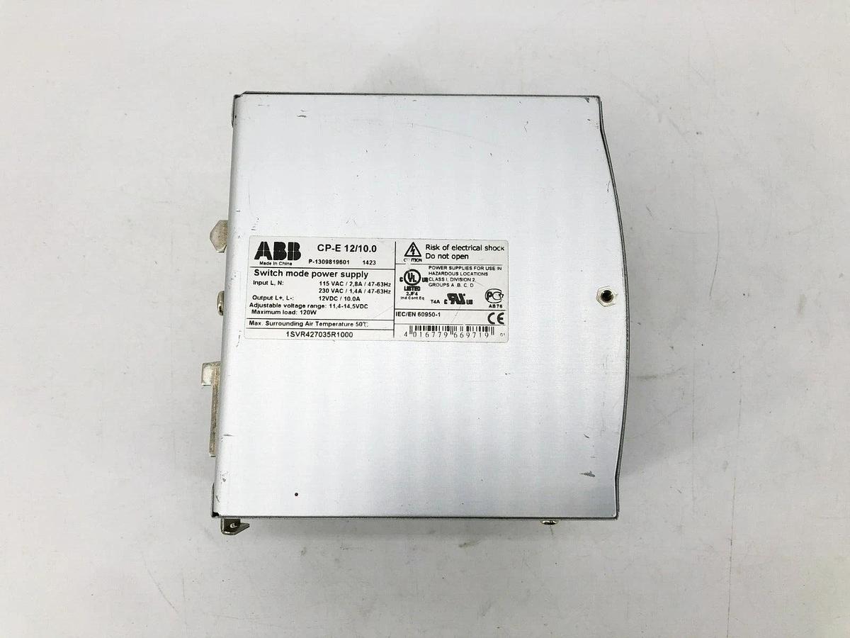 New ABB CP-E 12/10.0 Power Supply In:115/230VAC Out: 12VDC/10A