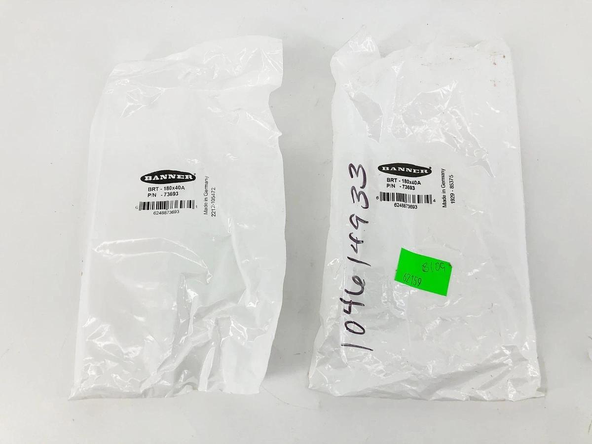Lot of 2 New Banner Engineering BRT-180x40A Reflector 180mm x 40mm 73693