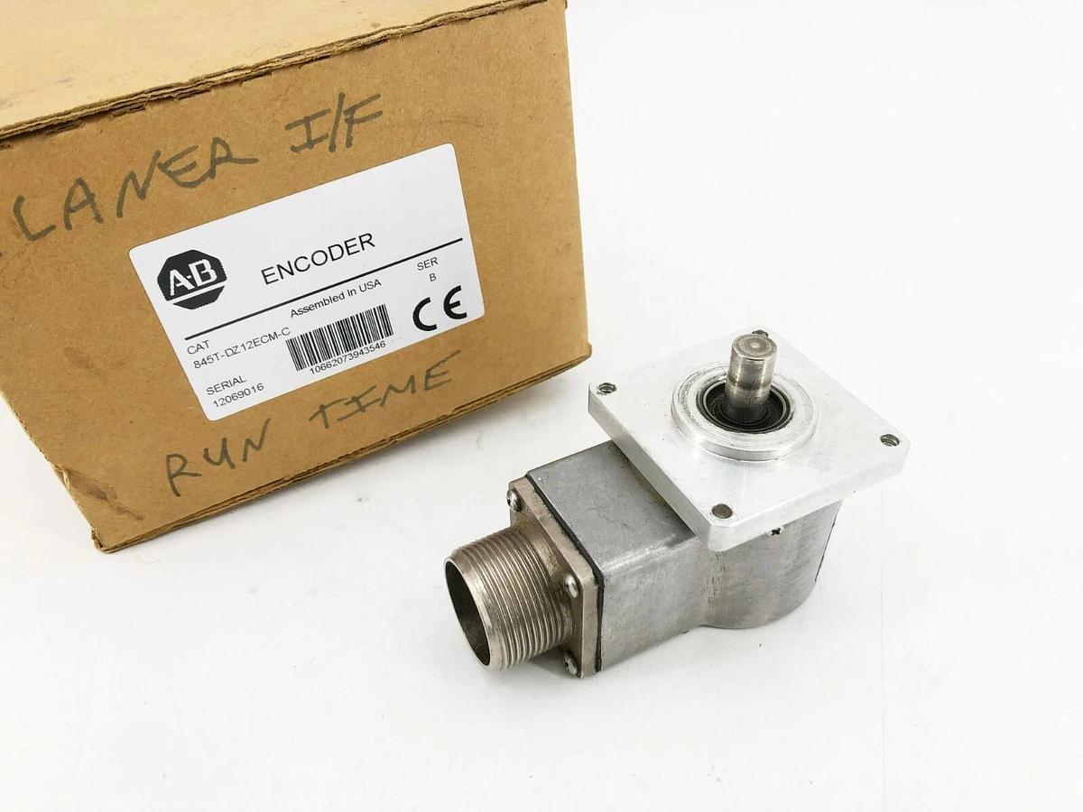 Used Allen Bradley 845T-DZ12ECM-C Ser. B Encoder 3/8" Dia. 5VDC In 5VDC DLD Out