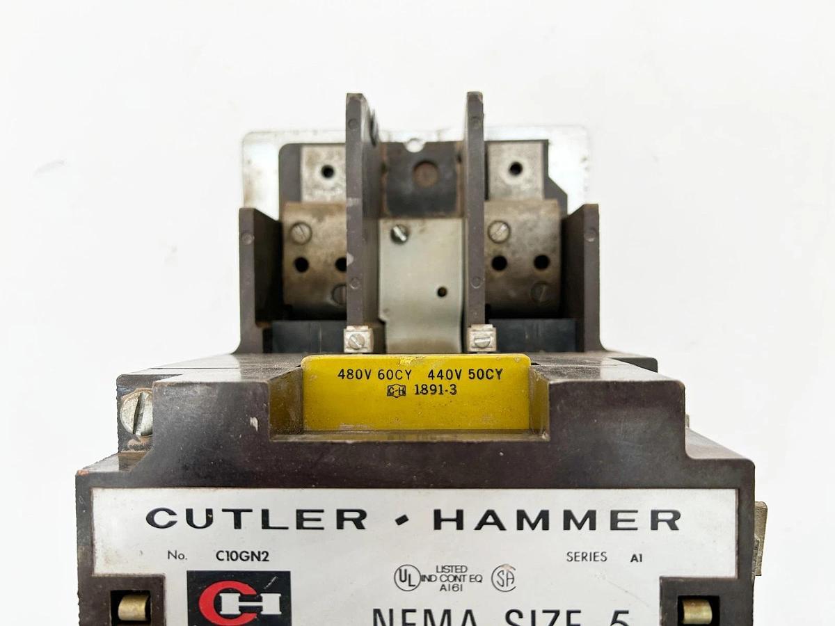 Used Cutler Hammer C10GN2 Contactor NEMA Size 5 270A 600V 50/60Hz