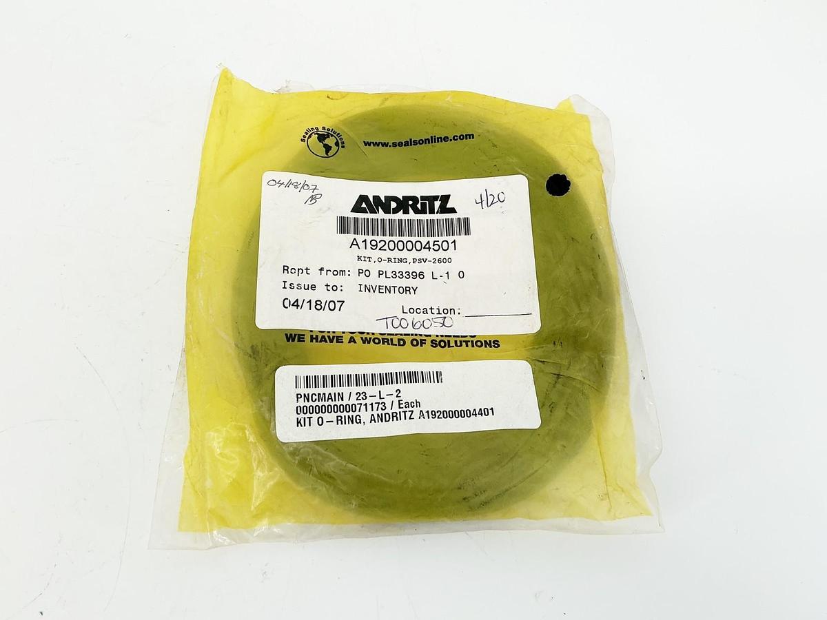 New Andritz A19200004501 O-Ring Kit PSV-2600
