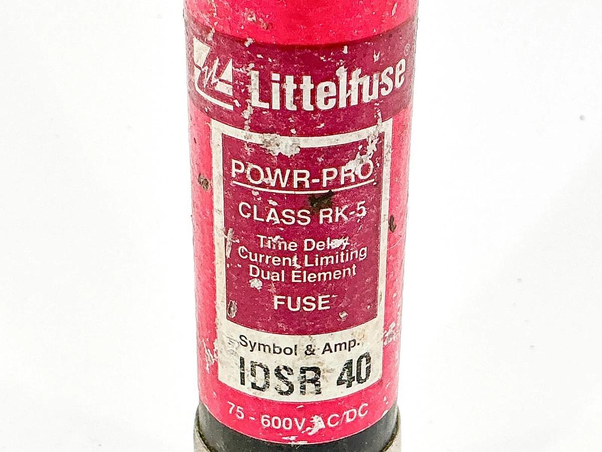 New Lot of 2 Littelfuse IDSR-40 Time Delay Dual Element Fuse 40A 600V Class RK5