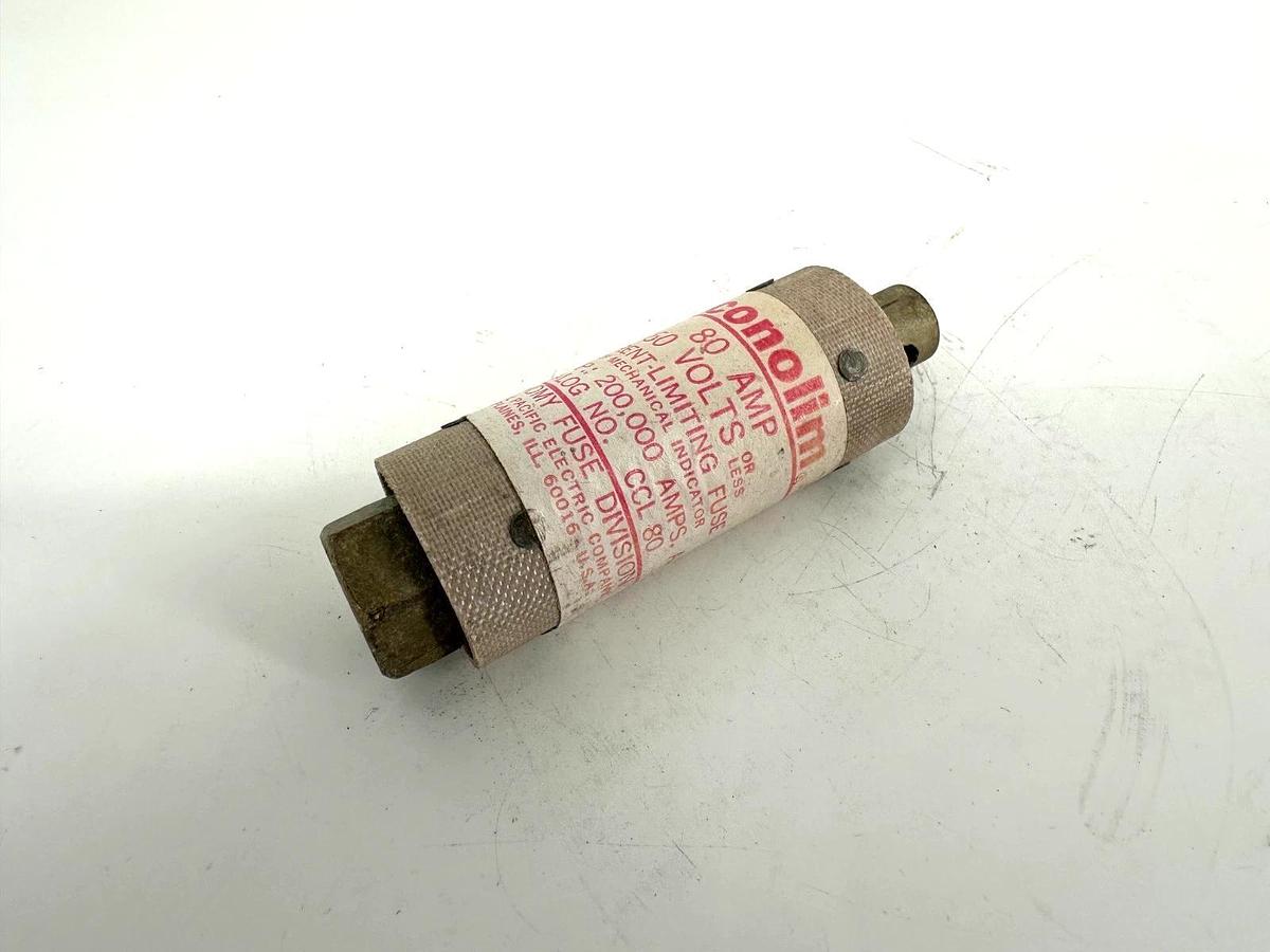 Used Econolim CCL-80 Current-Limit Fuse with Mechanical Indicator 80A 660V