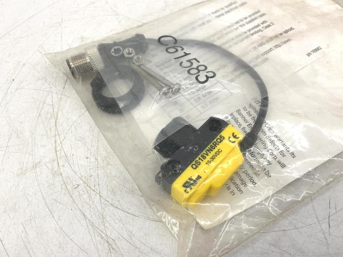 New Banner Engineering QS18VN6RQ5 Photoelectric Sensor 4-Pin 10-30VDC 64583