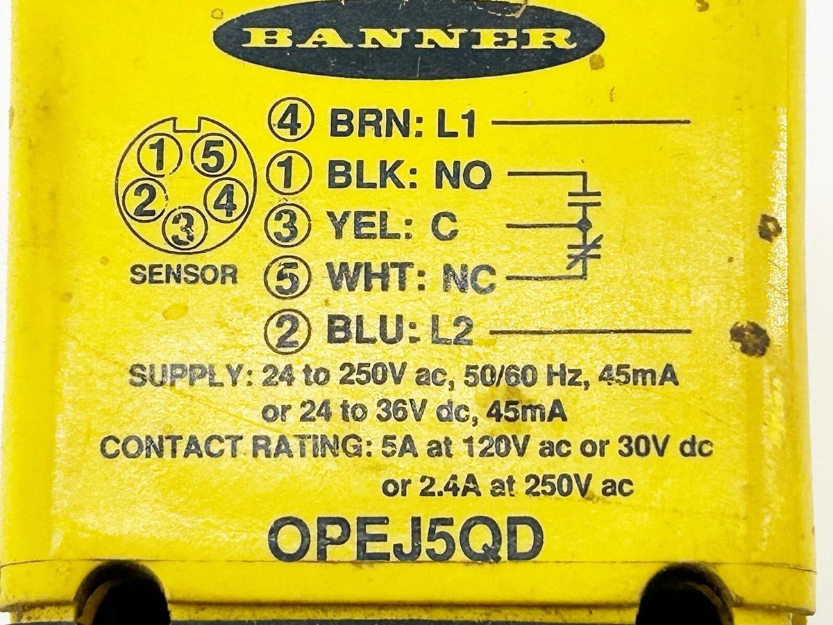 Used Banner Engineering OPEJ5QD Power Block For Omni-Beam Sensors 250V 27311