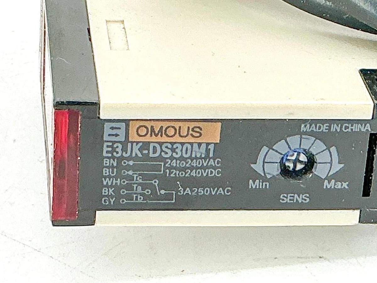 Used Omous E3JK-DS30M1 Photoelectric Sensor 24-240VAC 12-240VDC