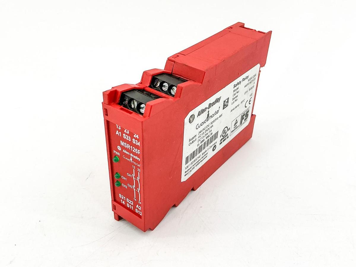 New Allen Bradley 440R-N23123 Guardmaster Safety Relay 24V 4W 6A MSR126R No Box