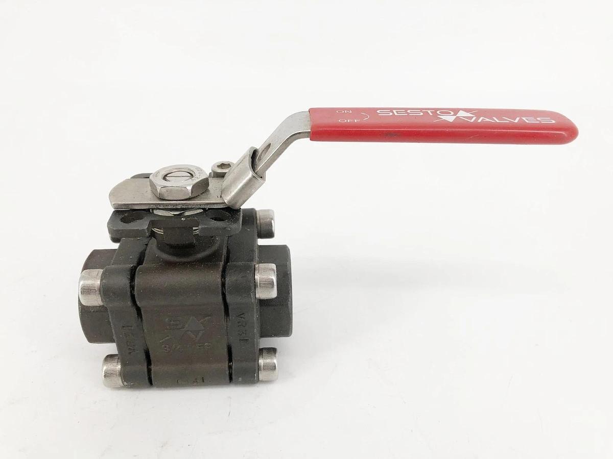 Used Sesto Valves M32S-0T-C60F-L Ball Valve 3/4" 2000WOG B16.34