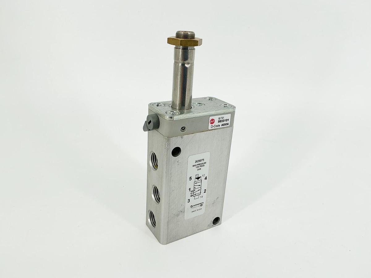New Norgren 2636075 Solenoid Valve 150PSIG 9933101 W/O Coil - No Box